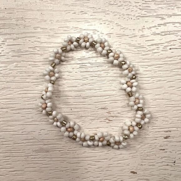 Beaded Floral Anklet  - Picture 1 of 2